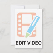 Video-uitnodigingen bewerken kaart (Voorkant)