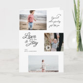 Video van Liefde & Joy Familie Foto's QR Code Feestdagen Kaart (Voorkant)