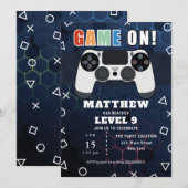 Video-videocontroller uitnodiging van Birthday Par (Voorkant / Achterkant)