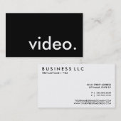 video. visitekaartje (Voorkant / Achterkant)