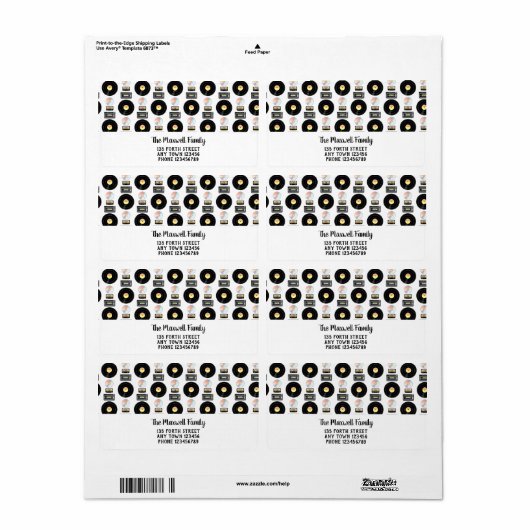 Videoband Vinyl LP Etiket (Full Sheet)