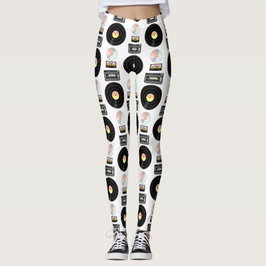 Videoband Vinyl LP Leggings (Voorkant)