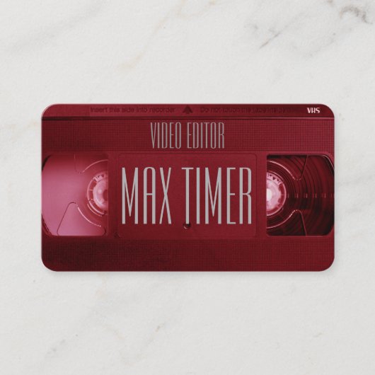 videoband voor VHS-cassettes Visitekaartje (Voorkant)