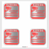 Videobewakingssignalen, waarschuwing sticker (Vel)