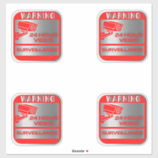 Videobewakingssignalen, waarschuwing sticker