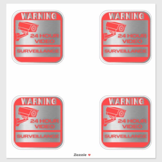 Videobewakingssignalen, waarschuwing sticker (Vel)