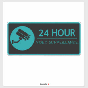 Videobewakingssignalen, waarschuwing sticker