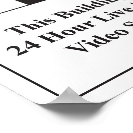 Videobewakingsteken Poster (Hoek)