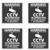 Videobewakingstekens, waarschuwingssticker sticker (Voorkant)