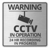 Videobewakingstekens, waarschuwingssticker sticker (Voorkant)