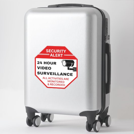 Videobewakingstekens, Zakelijke CCTV-beveiliging Sticker (Koffer)