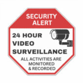 Videobewakingstekens, Zakelijke CCTV-beveiliging Sticker (Voorkant)