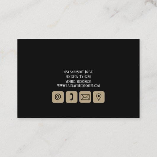 Videoblogger Visitekaartje (Achterkant)