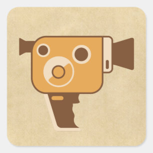Videocamera filmmaker vierkante sticker