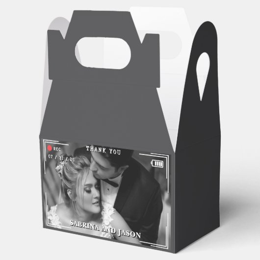 Videocamera Fotobruiloft Bedankdoosjes (Geopend)