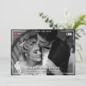 Videocamera Fotobruiloft Save The Date (Staand voorkant)