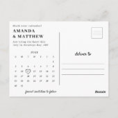 Videocamera Fotobruiloft Sla de datum op Briefkaart (Achterkant)