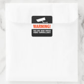 Videocamerabewaking Vierkante Sticker (Tas)