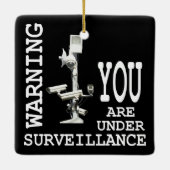 Videocamera's voor surveillance keramisch ornament (Achterkant)