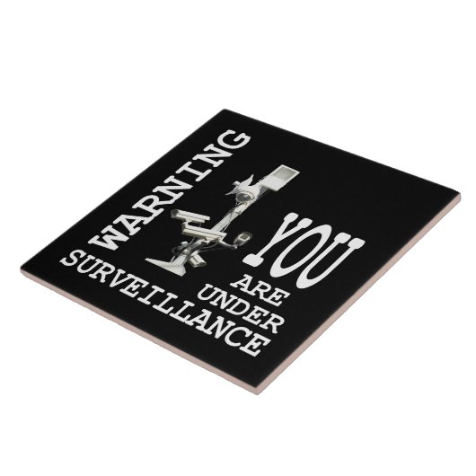 Videocamera's voor surveillance tegeltje (Zijkant)