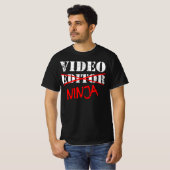 Videoeditor Ninja - Videograaf- en posteditor T-shirt (Voorkant volledig)