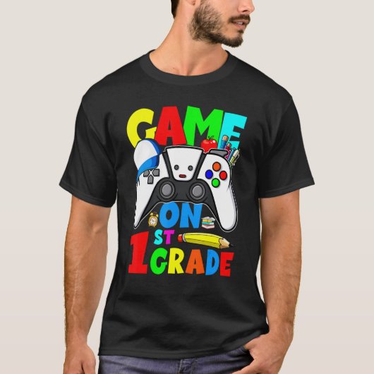 Videogame 1e graad ontgrendeld Kute First Grade Bo T-shirt (Voorkant)