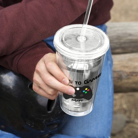 Videogame Aangepast Acryl Drinkbeker