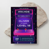 Videogame Arcade Boy Verjaardagsfeest Kaart
