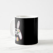 Videogame Bunny Eggs Controller Paasdag Gaming Koffiemok (Voorkant links)