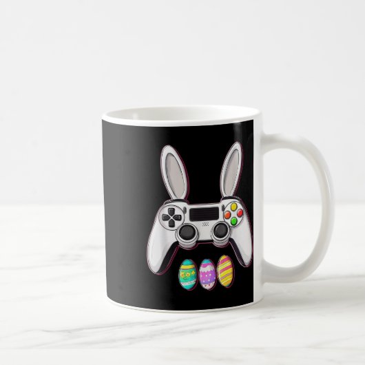 Videogame Bunny Eggs Controller Paasdag Gaming Koffiemok (Rechts)