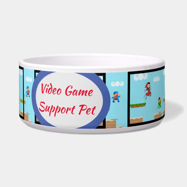 Videogame Ceramic Pet Bowl Voerbakje (Voorkant)