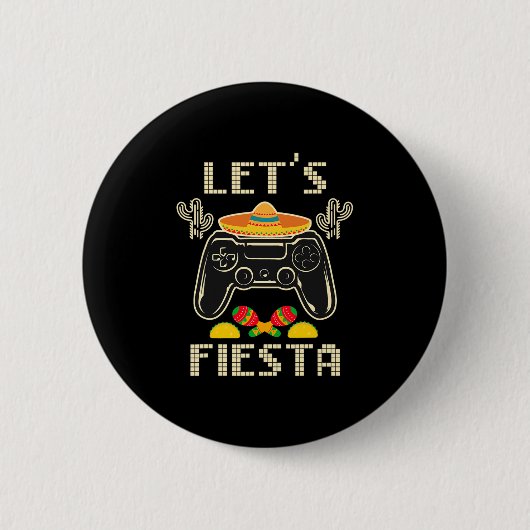 Videogame Cinco de Mayo gamer B Ronde Button 5,7 Cm (Voorkant)