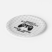 Videogame controller aangepaste Verjaardagsfeestje Papieren Bordje (Gekanteld)