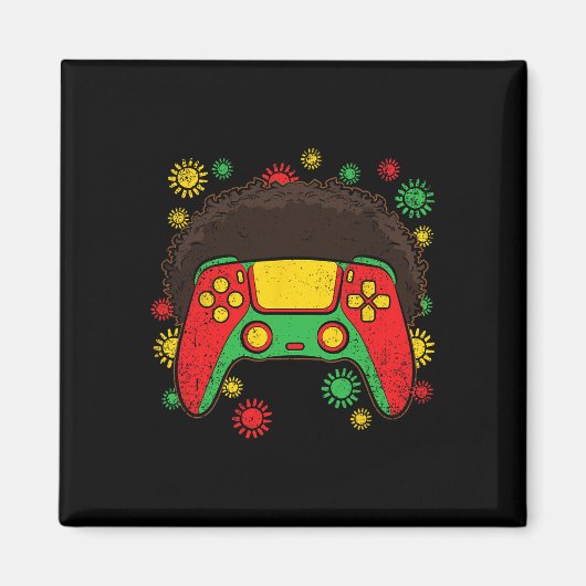 Videogame-controller Afro Black History Month Gam Magneet (Voorkant)