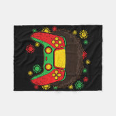 Videogame-controller Afro Zwarte Geschiedenis Maan Fleece Deken (Voorkant (Horizontaal))