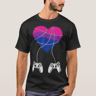 VideoGame Controller Bisexual Pride Gaming LGBTQ G T-shirt