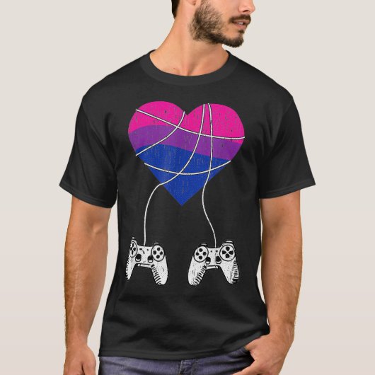 VideoGame Controller Bisexual Pride Gaming LGBTQ G T-shirt (Voorkant)