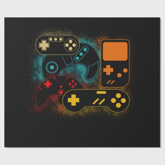 Videogame-controller Cadeaupapier (Vlak)