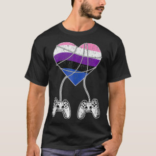 VideoGame Controller Gendervloeide Pride Gaming LG T-shirt