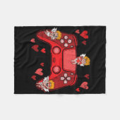 Videogame-controller hart Valentijnsdag Schattig G Fleece Deken (Voorkant (Horizontaal))