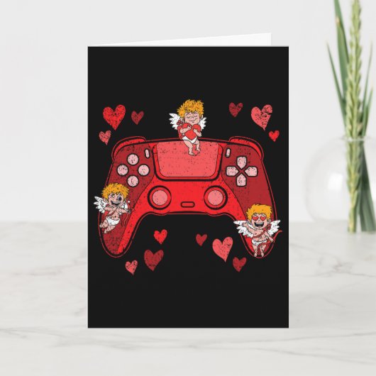 Videogame Controller Hart Valentijnsdag Schattig G Kaart (Voorkant)