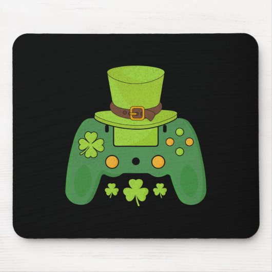 Videogame Controller Irish Gamer Boys Happy St Pa Muismat (Voorkant)