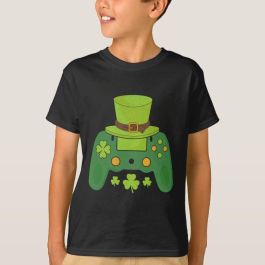 Videogame Controller Irish Gamer Boys Happy St Pa T-shirt (Voorkant)