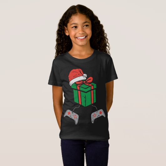 Videogame Controller Kerst PJs Kerstmis T-shirt (Voorkant volledig)