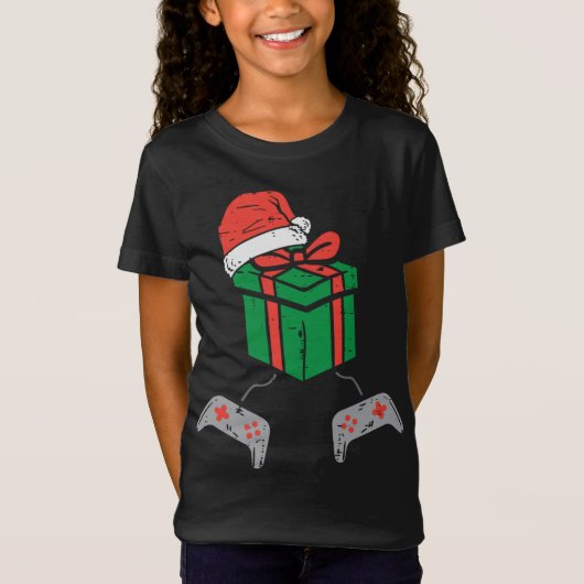Videogame Controller Kerst PJs Kerstmis T-shirt (Voorkant)