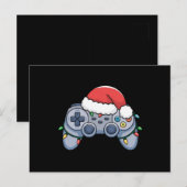 Videogame Controller Kerstman Kerstmuts Gamer Briefkaart (Voorkant / Achterkant)