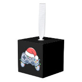 Videogame Controller Kerstman Kerstmuts Gamer Decoratie (Voorkant hoekig)