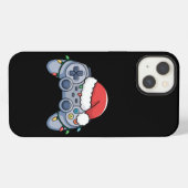 Videogame Controller Kerstman Kerstmuts Gamer iPhone Hoesje (Achterkant horizontaal)