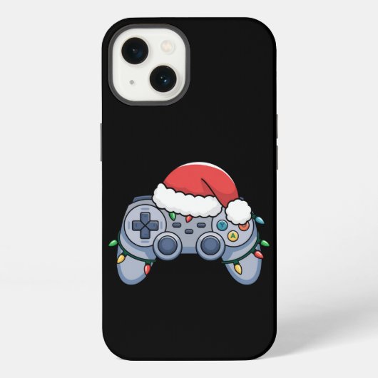 Videogame Controller Kerstman Kerstmuts Gamer iPhone Hoesje (Achterkant)