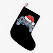 Videogame Controller Kerstman Kerstmuts Gamer Kleine Kerstsok (Voorkant (Hangend))